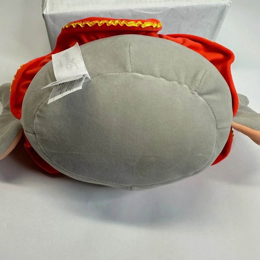 Disney Squishmallows‎ Dumbo Elephant Plush Gray Red Collar 8 Inch Kellytoy Toy